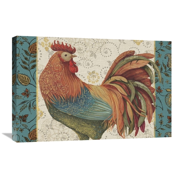 Global Gallery's Daphne Brissonnet 'Rooster_Spice_I_II_III_IVA' Stretched Canvas Wall Art