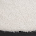 thumbnail image 3 of SAFAVIEH Lindsay Deborah Solid Polyester Shag Area Rug, Ivory, 6'7" x 6'7" Round, 3 of 7