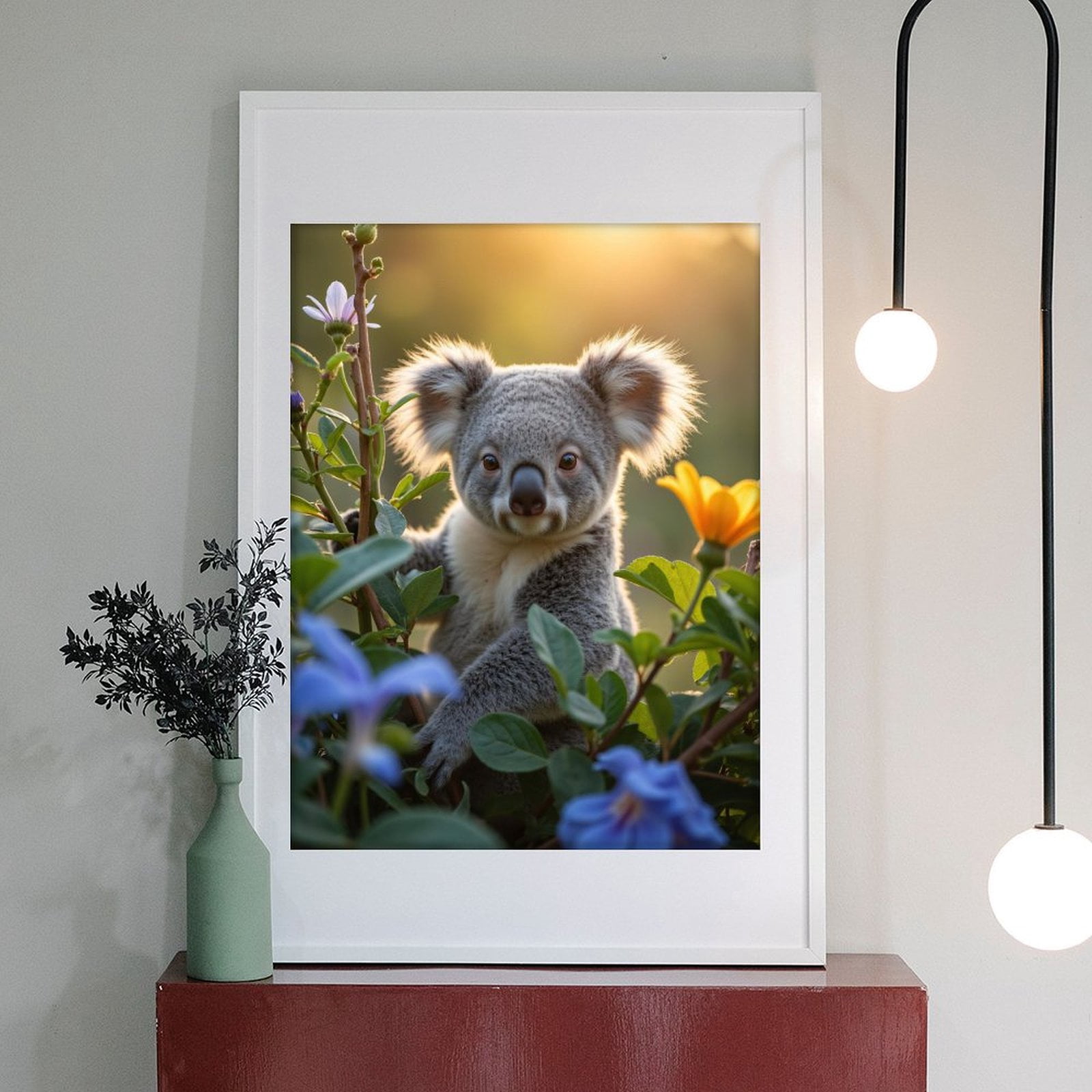 Diamond Art Kit for Adults, Koala Among Blossoms At Sunset Diamond Painting for Adults Beginners, DIY Diamond Art Painting Kits, 5D Diamond Painting Crafts for Home Decor 12x16 Frameless