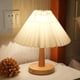 thumbnail image 5 of Xihbxyly Lámpara de Mesa, Brillo Regulable, Pantalla de Tela de Lino, Alimentación Por Usb, Base de Madera Maciza, Bombilla Led Incluida, Ideal para Dormitorio, Sala de Estar, Oficina, Dormitorio, 20, 5 of 7