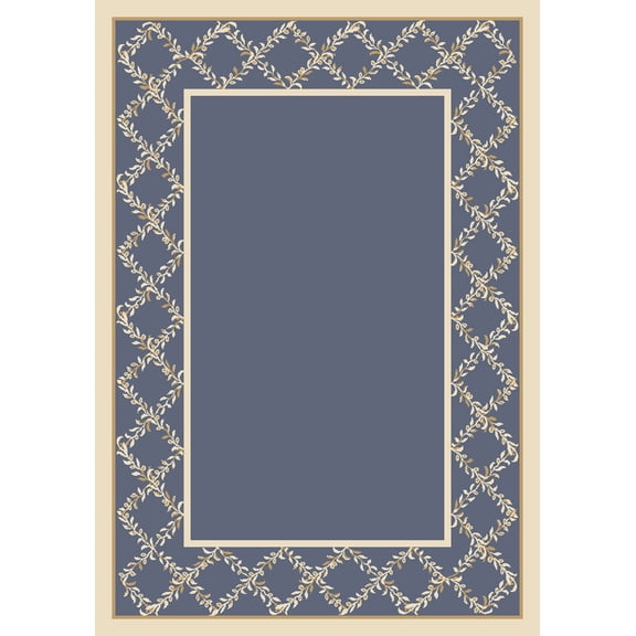 Milliken Design Center Area Rug LYSTRA LAPIS II Lystra Lapis Ii Scrolls Petals 2' 4" x 23' 2" Runner