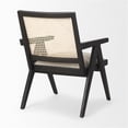 thumbnail image 6 of Pemberly Row Black Wood Cane-Back with Beige Upholstered Seat Accent Chair, 6 of 11