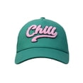 thumbnail image 2 of Wonder Nation Girls Baseball Hat, Green Terry Patch "Chill" Snap Back, 2 of 4