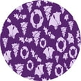 thumbnail image 1 of Ahgly Company Indoor Round Patterned Bright Purple Area Rugs, 3' Round, 1 of 1