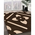 thumbnail image 3 of Ahgly Company Machine Washable Indoor Rectangle Transitional Black Brown Area Rugs, 3' x 5', 3 of 7