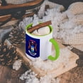 thumbnail image 5 of 3dRose, Flag of Michigan US American state United States of America USA - elk moose eagle coat of arms blue, 15oz Two-Tone Green Mug, 5 of 7