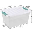 thumbnail image 2 of Xyskin 35 Quart Clear Large Storage Box, Plastic Storage Bins, Set of 6, 2 of 7
