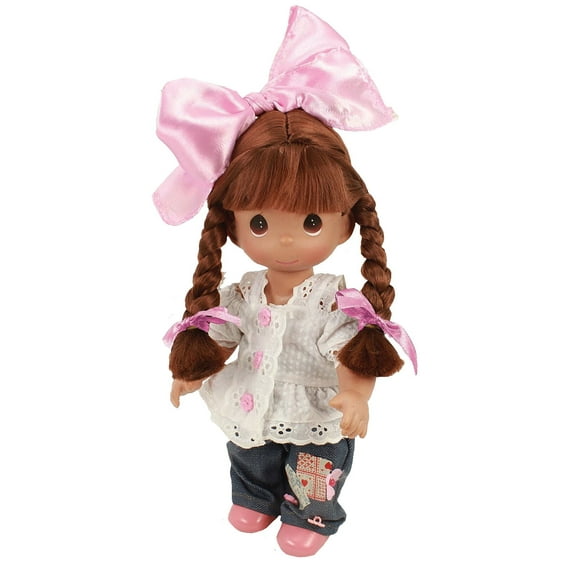 Precious Moments The Doll Maker Cute As A Button Brunette 12" Doll