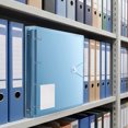 thumbnail image 6 of Loose Leaf Document File Folder Elastic Band Closure Label Pocket Paper Storage Organizer Blue, 6 of 6