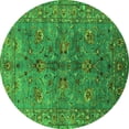 thumbnail image 1 of Ahgly Company Indoor Round Oriental Green Industrial Area Rugs, 3' Round, 1 of 4