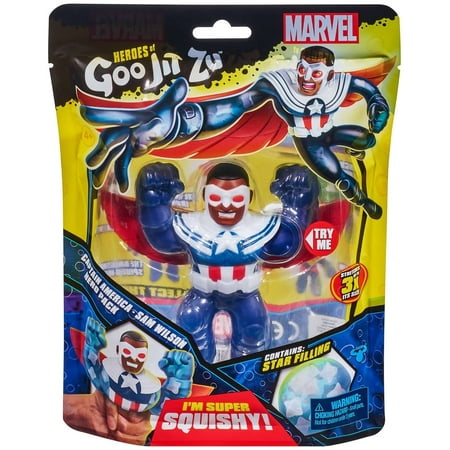 Sam Wilson Captain America Heroes of Goo Jit Zu with Goo Filling Figure 4"