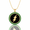 Gold, variant on Rose Gold Plated Emerald Lightning Bolt Medallion Charm Pendant Gift For Friendship Day || Ali Baba Jewellery