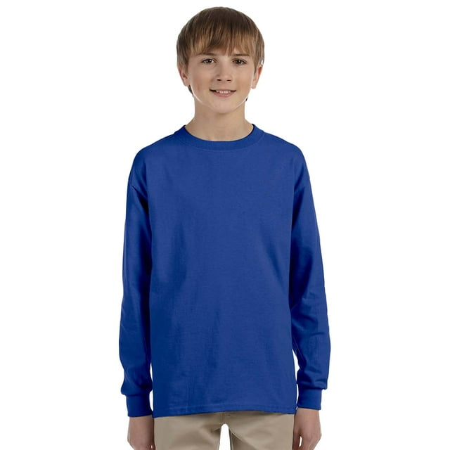 Jerzees Youth Long Sleeve T-Shirt - 29BL - Medium - Royal