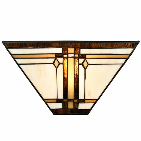 Claxy Tiffany Wall Sconce with Stained Glass Shade