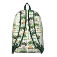 thumbnail image 3 of Green Tractors Pattern Backpack for School,Schoolbag with Adjustable Shoulder Straps & Padded Back,15.7"x11.8"x5.5", 3 of 5
