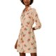 thumbnail image 3 of Vestido de camisa floral con cinturón y botones de solapa para mujer Allegra K S albaricoque, 3 of 8