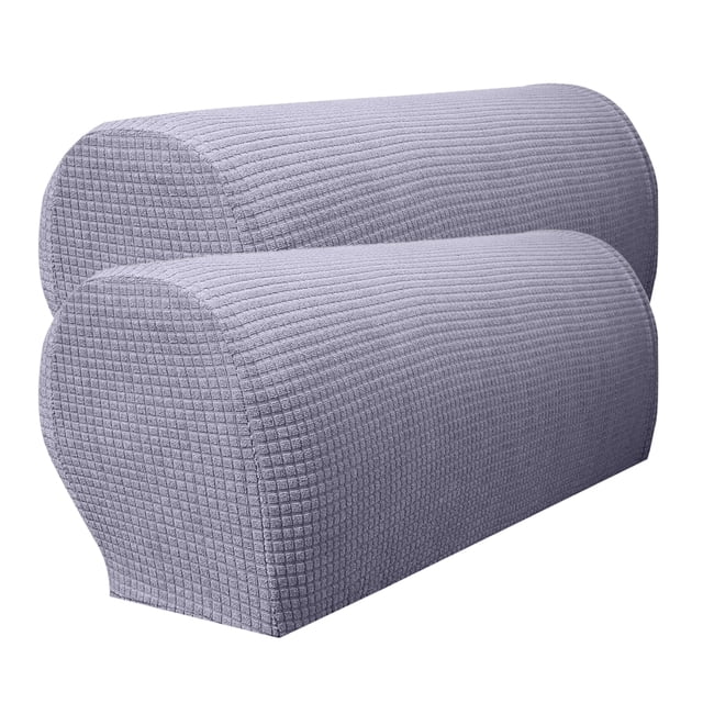2 fundas universales impermeables para reposabrazos de muebles y protectores de brazos de sofá. gris