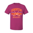 thumbnail image 2 of Wild Bobby City of Edmonton Hockey Fantasy Fan Sports Men's T-Shirt, Fuschia, Small, 2 of 5