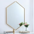 thumbnail image 3 of Metal frame hexagon mirror 30 inch in Brass, 3 of 5