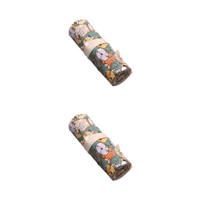 Monstrate Caja de lápices segura y conveniente con tela elástica para guardar bolígrafos Estuche de lápices de gran capacidad de tela linda Type1 NO1