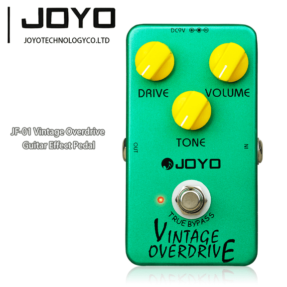 JOYO Warm Smooth Overdrive Effect Pedal, 3-Knob Control for Blues Rock Rhythm & Lead for Home Practice