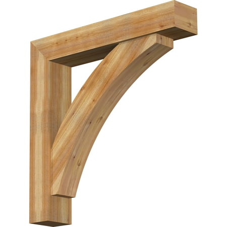 

Ekena Millwork 8 W x 44 D x 44 H Thorton Block Rough Sawn Bracket w/ Offset Brace Western Red Cedar