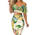 thumbnail image 1 of Moda mujer verano chaleco Camis falda traje conjunto manga corta vendaje Sexy conjuntos Wmkox8yi  bvn3282, 1 of 8