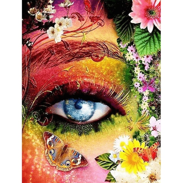 Taladro Pintura Diamante (DE8710) 5D DIY Ojos Completos Bordado Mosaico Craft Kit (WX014) 20X30cm FLhrweasw Nuevo