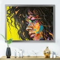 thumbnail image 3 of Designart 'Abstract Colorful Fantasy Portrait Of A Young Woman I' Modern Framed Art Print, 3 of 4