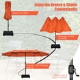 thumbnail image 6 of Costway 15FT Double-Sided Twin Patio Umbrella Sun Shade Outdoor Crank Market Base Orange, 6 of 9