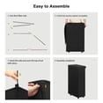 thumbnail image 3 of BGTREND 4pcs 28'' Tall & Slim Laundry Hamper with Lid and Wheels Narrow Laundry Basket Collapsible Dirty Clothes Hamper Portable Laundry Storage Bin Oxford (65L, Black), 3 of 7
