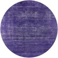 thumbnail image 1 of Ahgly Company Indoor Round Mid-Century Modern Purple Oriental Area Rugs, 5' Round, 1 of 6
