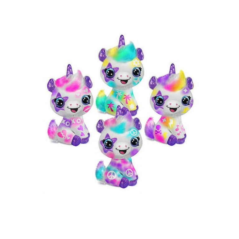  Canal Toys Personalize Airbrush Plush Large Purple Unicorn!  Decorate, wash, Repeat! Customize Your own Spray Art Plush with Markers,  Battery Powered Airbrush and 100+ Stencils. Ages 6+ : Everything Else