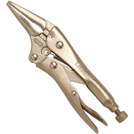 Apex Tool Group Tools 6" Long-Nose Locking Pliers with Wire Cutter, C6NV