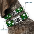 thumbnail image 2 of Buckle-Down Pet Collar, Dog Collar Metal Seatbelt Buckle, Golf Balls Tees Scattered Green Multi Color, 11 to 16.5 Inches 1.0 Inch Wide, 2 of 8
