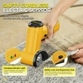 thumbnail image 5 of Stxxno Cordless Electric Scissors, Cardboard Box Cutter Heavy Duty, 4V Rechargeable Power Rotary Cutter with Safety Lock & LED Light for Fabric, Carpet, Paper or Leather, Orange, 5 of 15