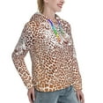 thumbnail image 6 of Wukai Leopard Brown Print Womens Hoodies Fleece Sweatshirts Long Sleeve Sweaters Pullover Fall Outfits Winter Clothes-X-Large, 6 of 7
