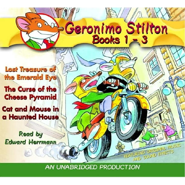 Geronimo Stilton Books 1 3 1 Lost Treasure Of The Emerald Eye 2 The Curse Of The Cheese Pyramid 3 Cat And Mouse In A Haunted House Walmart Com