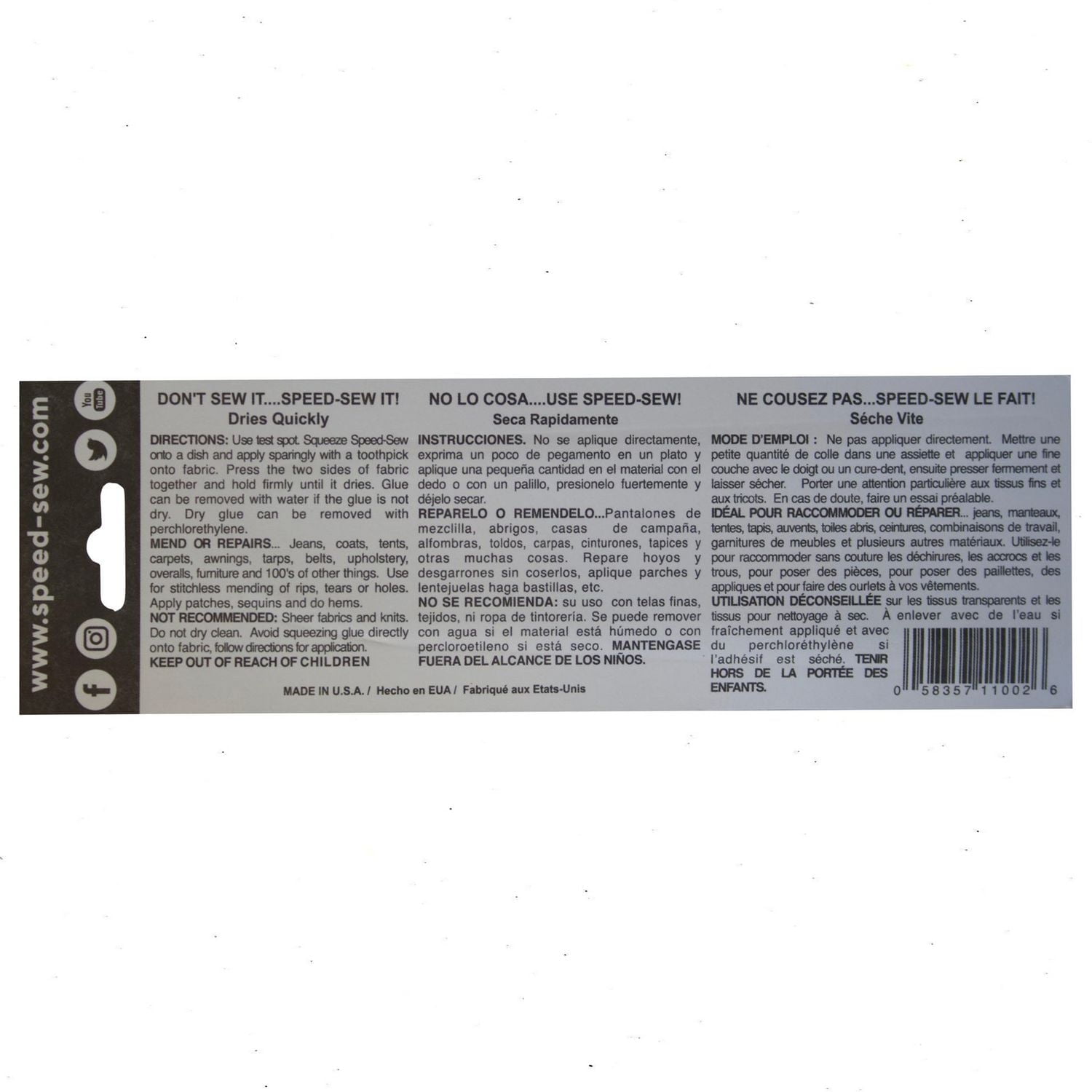 Speed‑Sew Fabric & Craft Glue, 50 mL (1.75 fl oz), 50 mL