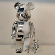 Bearbrick 400%+100% HajimeSorayama 2G Plating Robot Style 11 Inch Height Collection Gift Figure
