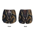 thumbnail image 5 of Lsque Ball Phyton Snake Printed Women's Running Shorts with Liner Pockets,Elastic Quick Dry Workout Athletic Gym Yoga Shorts,Womens High Waist Shorts-Small, 5 of 9