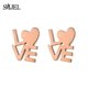 thumbnail image 1 of SMJEL Pendientes de acero inoxidable con letras de amor para mujer, Pendientes negros Punk con palabras en inglés, joyería Piercing Unisex, Pendientes de fiesta, 1 of 2