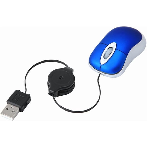 YUYAN-Wired Mouse - 3 Pcs Mini Mouse for Laptop Retractable Travel Corded Wired Computer Small USB Optical Portable for Laptop PC