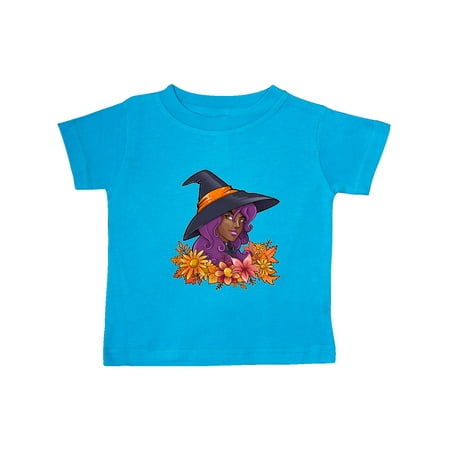 

Inktastic Witch with Autumn Flowers and Leaves Gift Baby Boy or Baby Girl T-Shirt