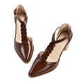 thumbnail image 4 of Women  T-Strap Dress Shoes with Block Heels  Low-Cut Sandals with Stacked Block Heels, 4 of 5