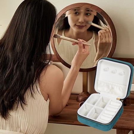 Jewelry Boxes & Organizers Gifts for Women Friend Gifts for Women Friend Birthday Christmas Gifts for Her Friendship Gifts for Women Velvet Friend Friendship Gift Idea Travel Jewelry Box Gift Blue