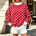 thumbnail image 5 of Levmjia Women's Polka Dot Sweater Winter Long Sleeve Mock Neck Pullover Casual Loose Fit Top for Women, 5 of 9