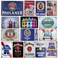 thumbnail image 2 of Cartel de metal de cerveza y vino, placa de whisky, letrero de hojalata vintage, decoración de pared para bar, pub, platos decorativos para cuevas de hombres, 2 of 5