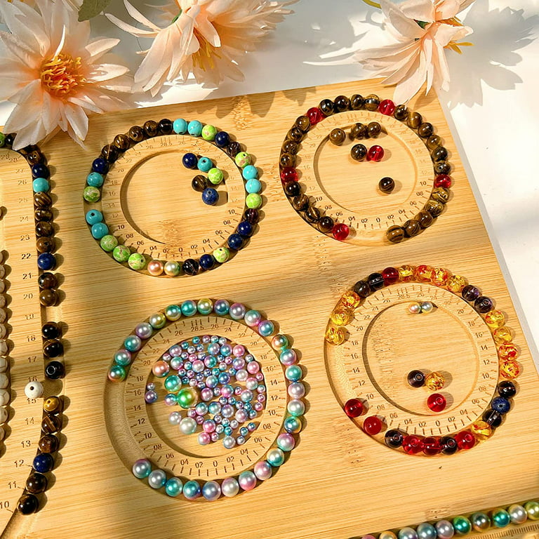 Wood Combo Beading Board for Necklaces, Bracelets and Other Jewelry Design  Two Groove Sizes Necklaces From 40-76 Cm 15,7 to 30 Inches 