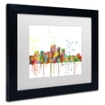 thumbnail image 3 of Trademark Fine Art "Louisville Kentucky Skyline Mclr-1" Canvas Art by Marlene Watson, White Matte, Black Frame, 3 of 4